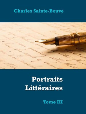 cover image of Portraits Littéraires